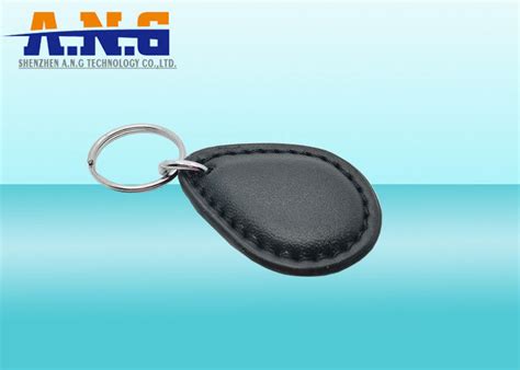 pu leather waterproof 125khz rfid key tag|HECERE Genuine Leather RFID Key Fob Tag Proximity ID .